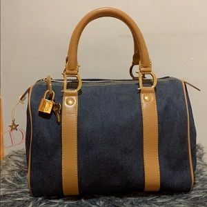 Christian Dior Denim Mini Boston Bag